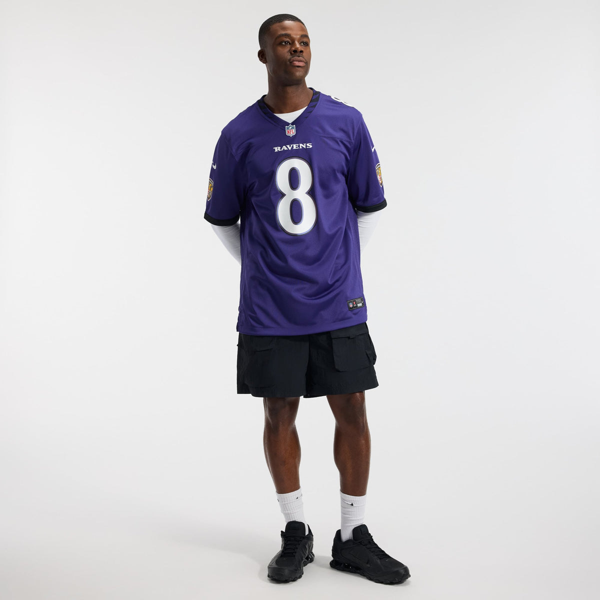 Men's Baltimore Ravens Lamar Jackson Nike Purple Team Game Jersey