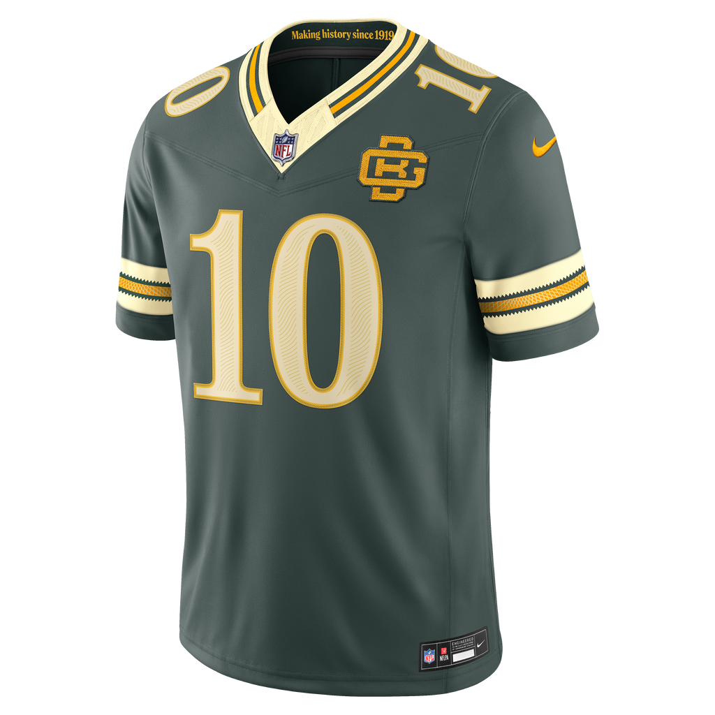 Men's Green Bay Packers Jordan Love Nike Green 2026 Rivalries Collection Stitched Limited Jersey