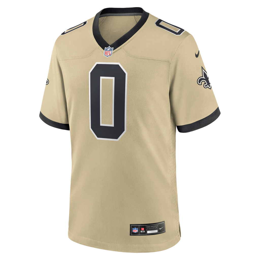Men's New Orleans Saints Jordyn Tyson Nike Gold Alternate Game Jersey