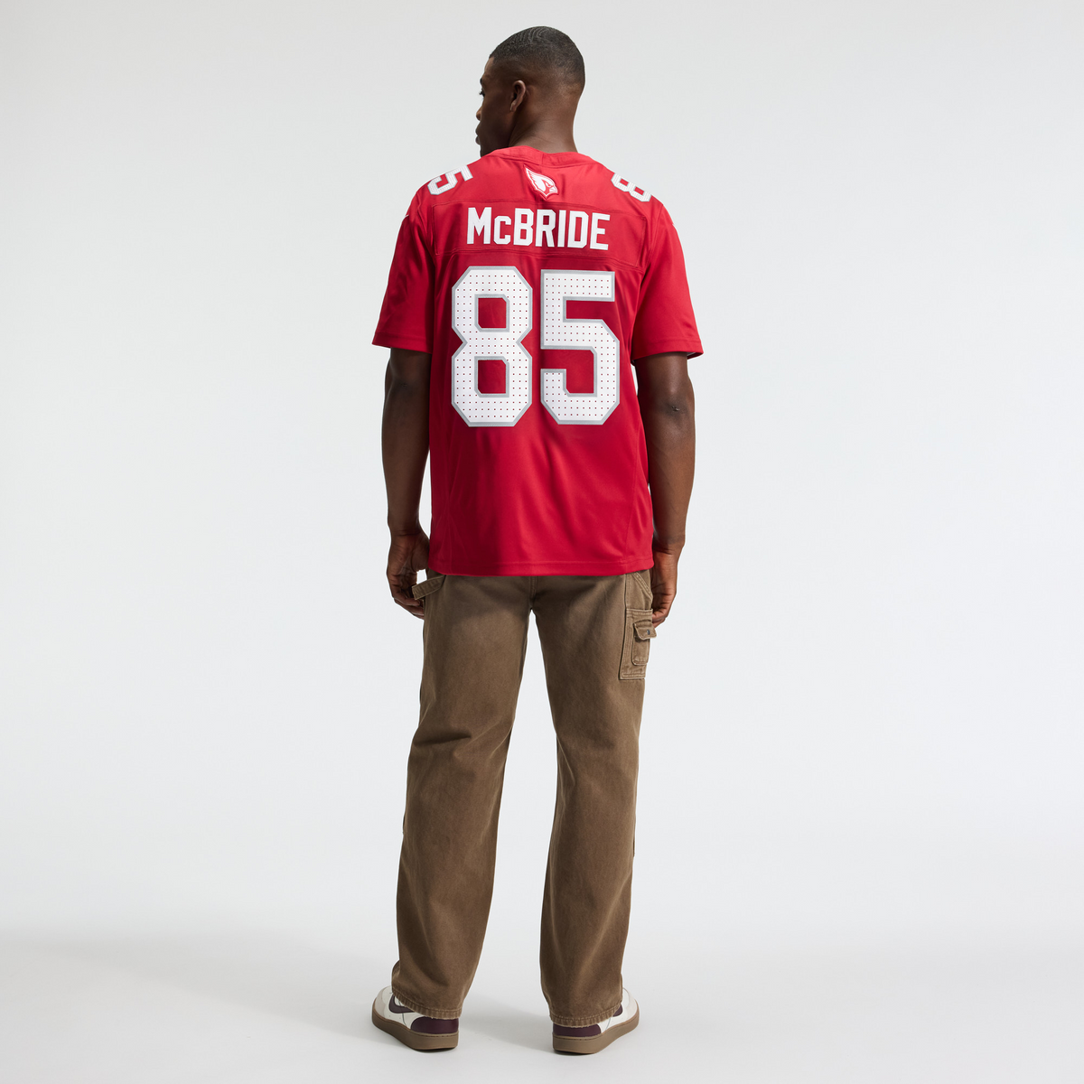Men's Arizona Cardinals Trey McBride Nike White Vapor F.U.S.E. Stitched Limited Jersey