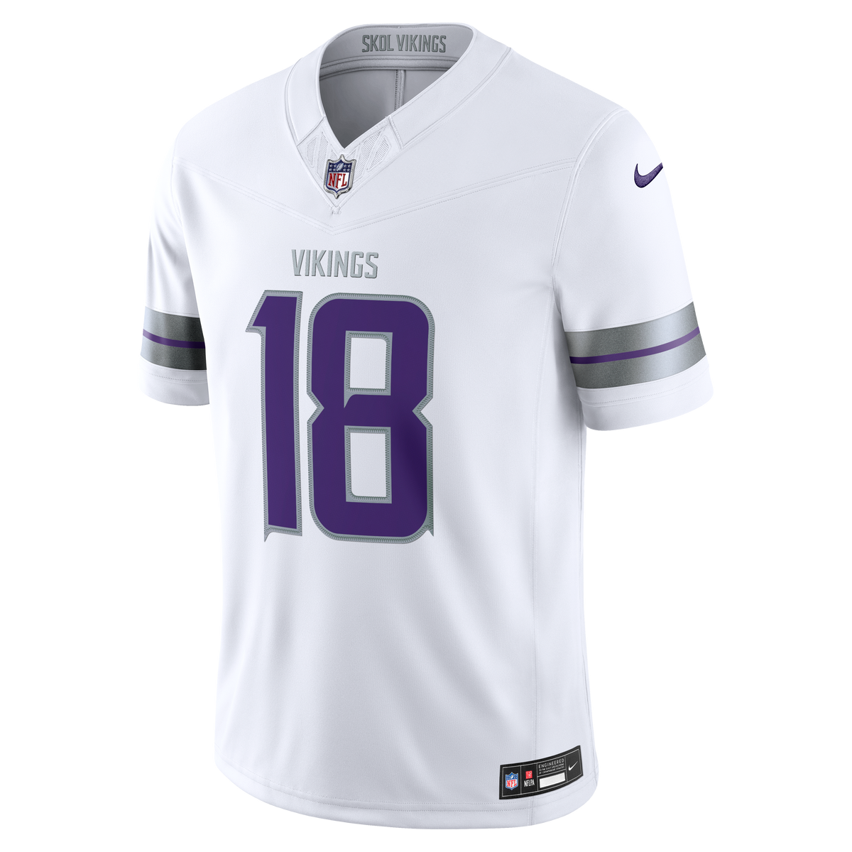 Men's Minnesota Vikings Justin Jefferson Nike White Alternate Vapor F.U.S.E. Stitched Limited Jersey