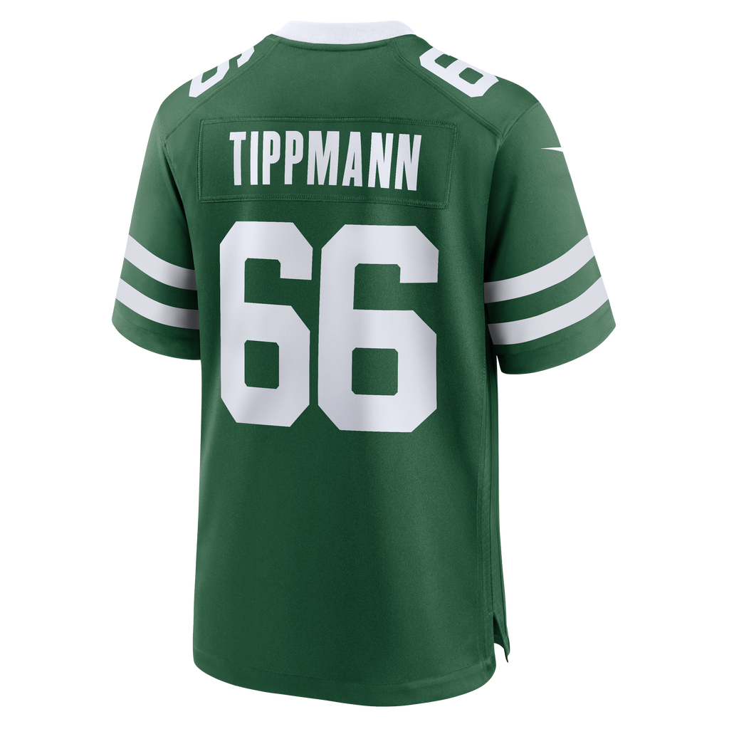 Men's New York Jets Joe Tippmann Nike Legacy Green Team Game Jersey