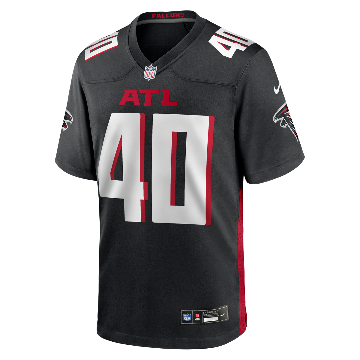 Men's Atlanta Falcons JD Bertrand Nike  Black Team Game Jersey