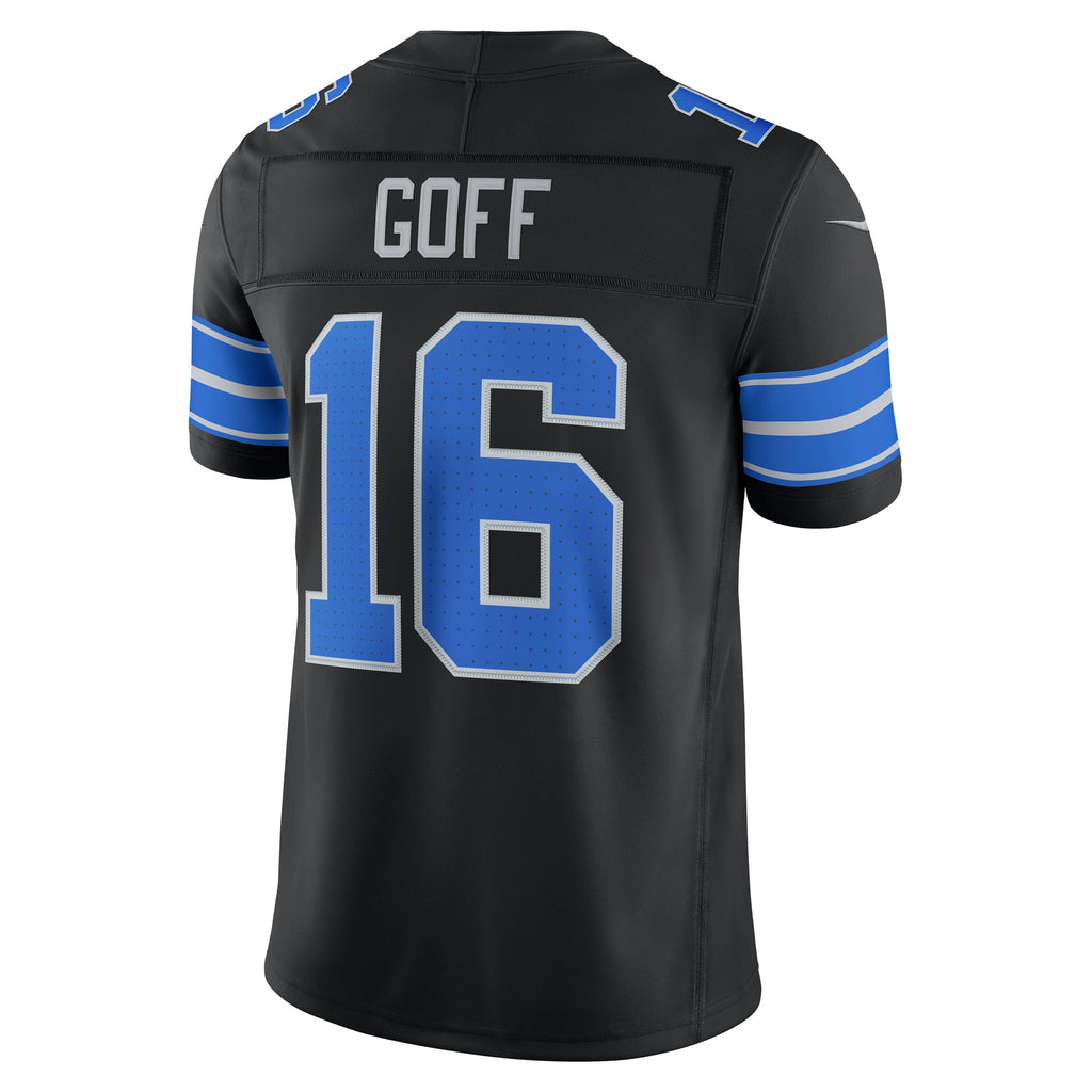 Men's Detroit Lions Jared Goff Nike Black Alternate Vapor F.U.S.E. Stitched Limited Jersey