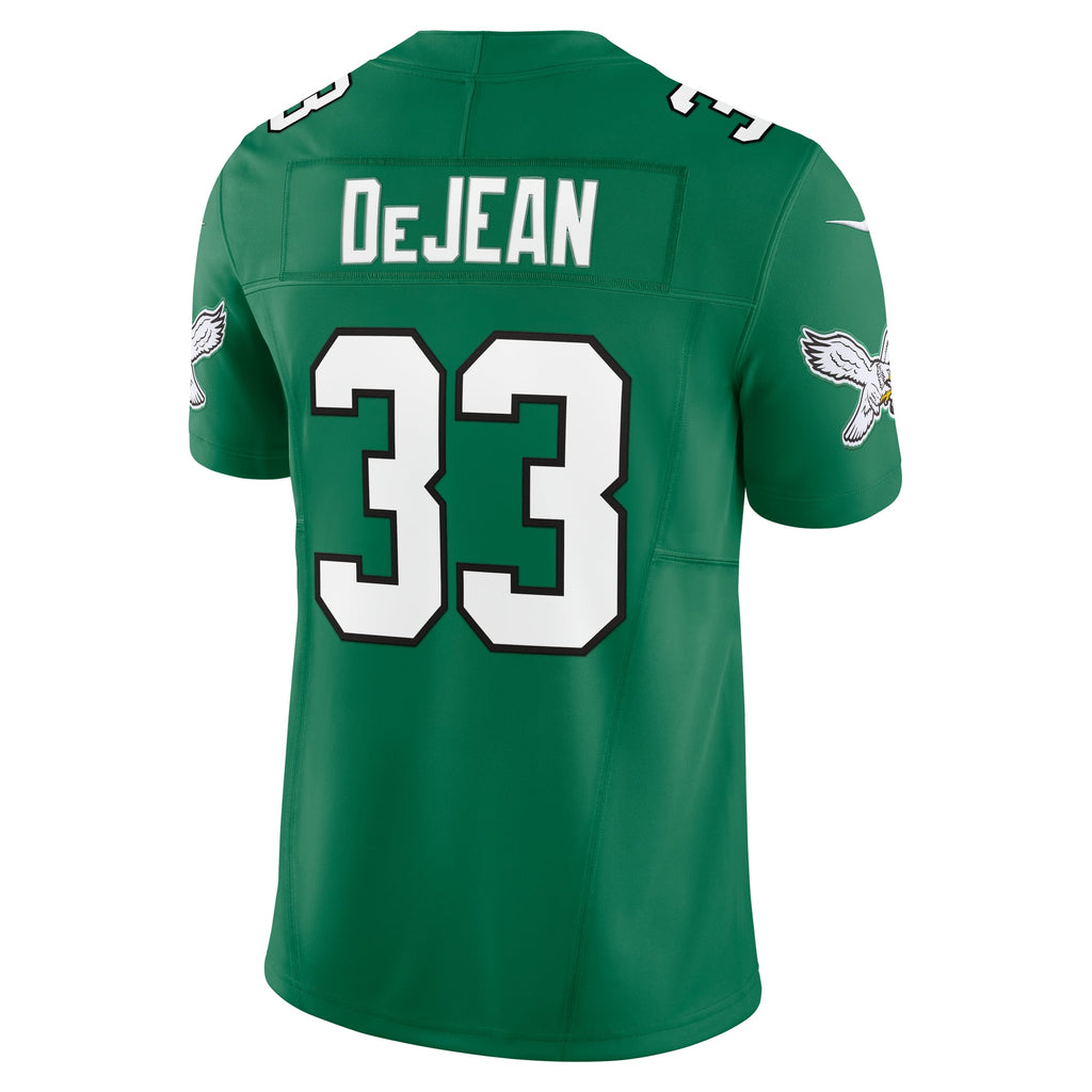 Men's Philadelphia Eagles Cooper DeJean Nike Kelly Green Alternate 2  Vapor F.U.S.E. Limited Jersey