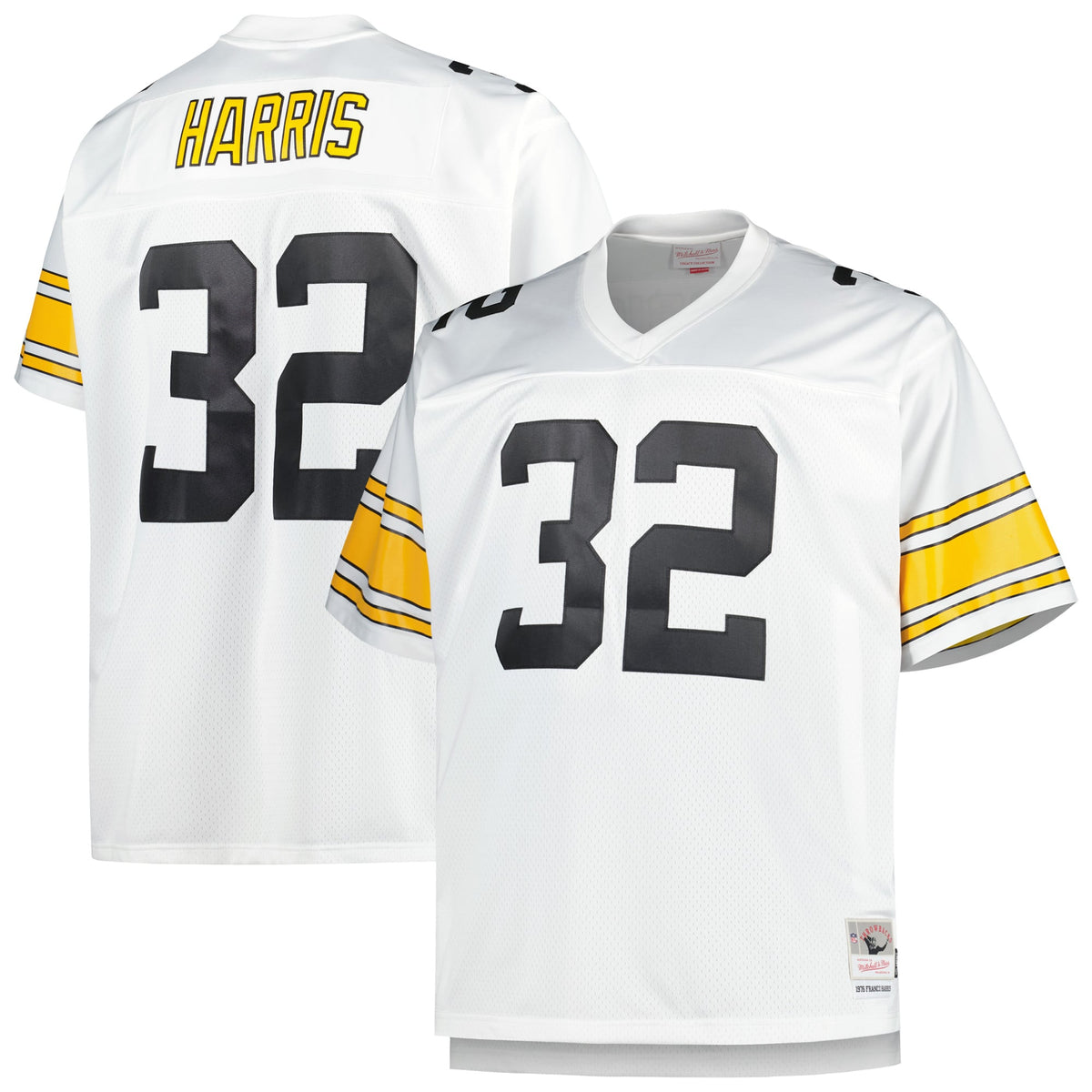 Men's Pittsburgh Steelers Franco Harris Mitchell & Ness Black Big & Tall 1976 Legacy Retired Player Jersey