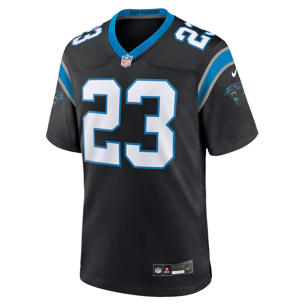 Men's Carolina Panthers Trevor Etienne Nike  Black Team Game Jersey