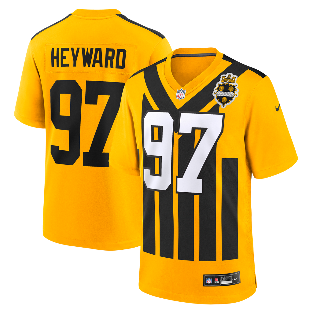 Men's Pittsburgh Steelers Cameron Heyward Nike Gold Alternate 1933 Throwback Game Jersey