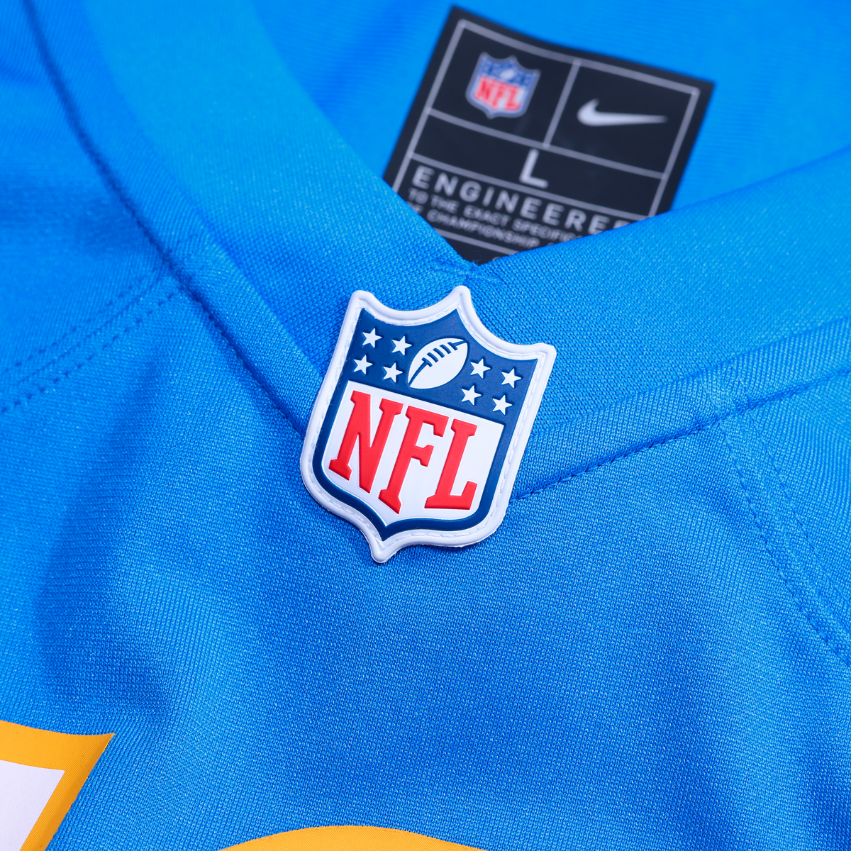 Men's Los Angeles Chargers Omarion Hampton Nike  Powder Blue Team Game Jersey