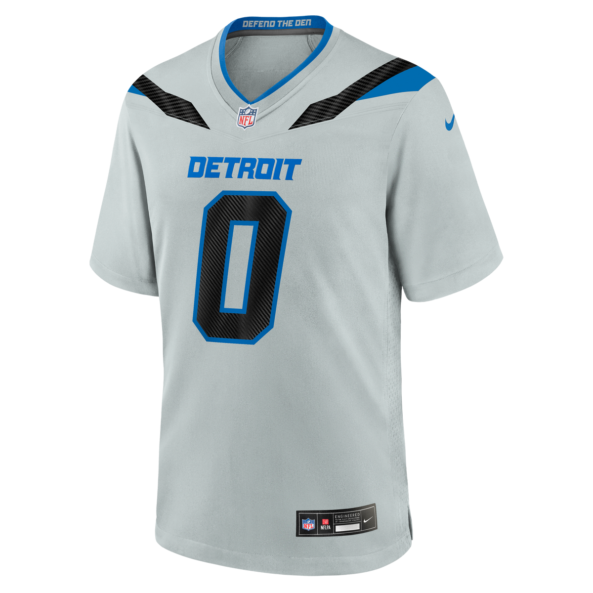 Men's Detroit Lions Jahmyr Gibbs Nike Silver 2026 Rivalries Collection Game Jersey