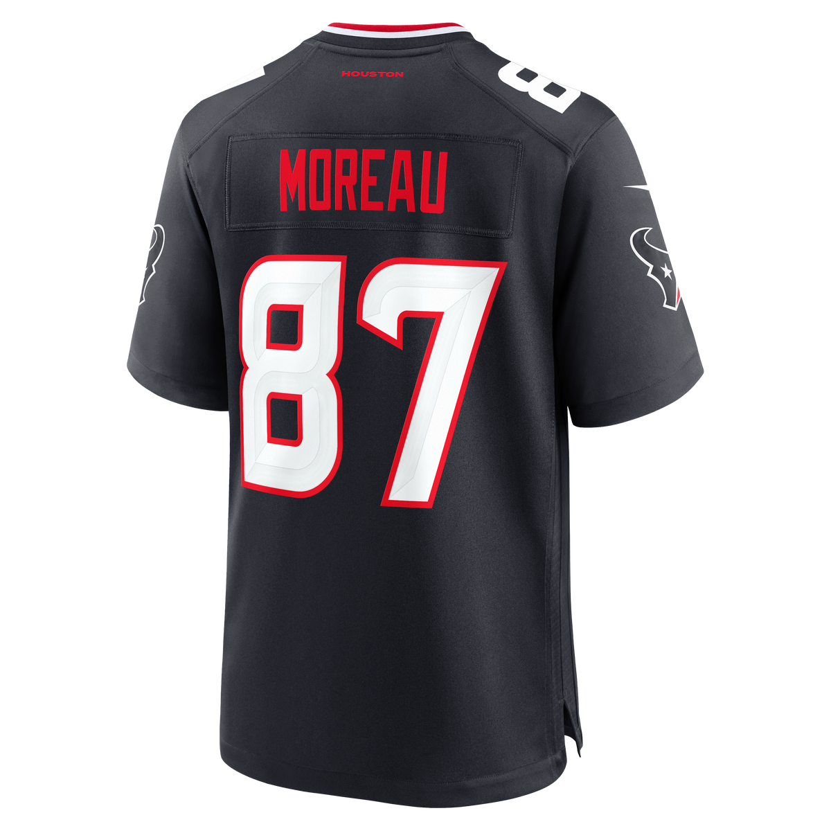 Men's Houston Texans Foster Moreau Nike  Navy Team Game Jersey