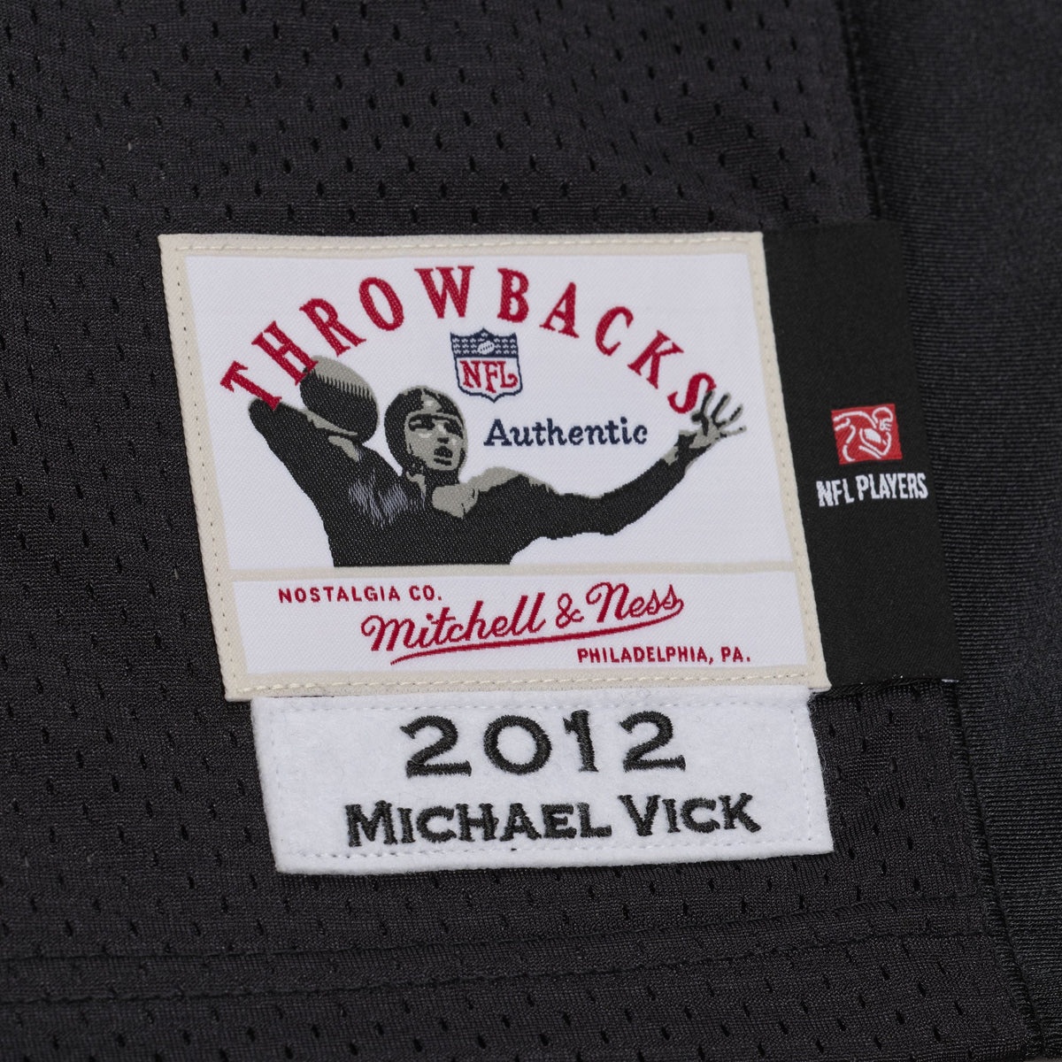 Men's Philadelphia Eagles Michael Vick Mitchell & Ness Black 2012 Authentic Throwback Jersey