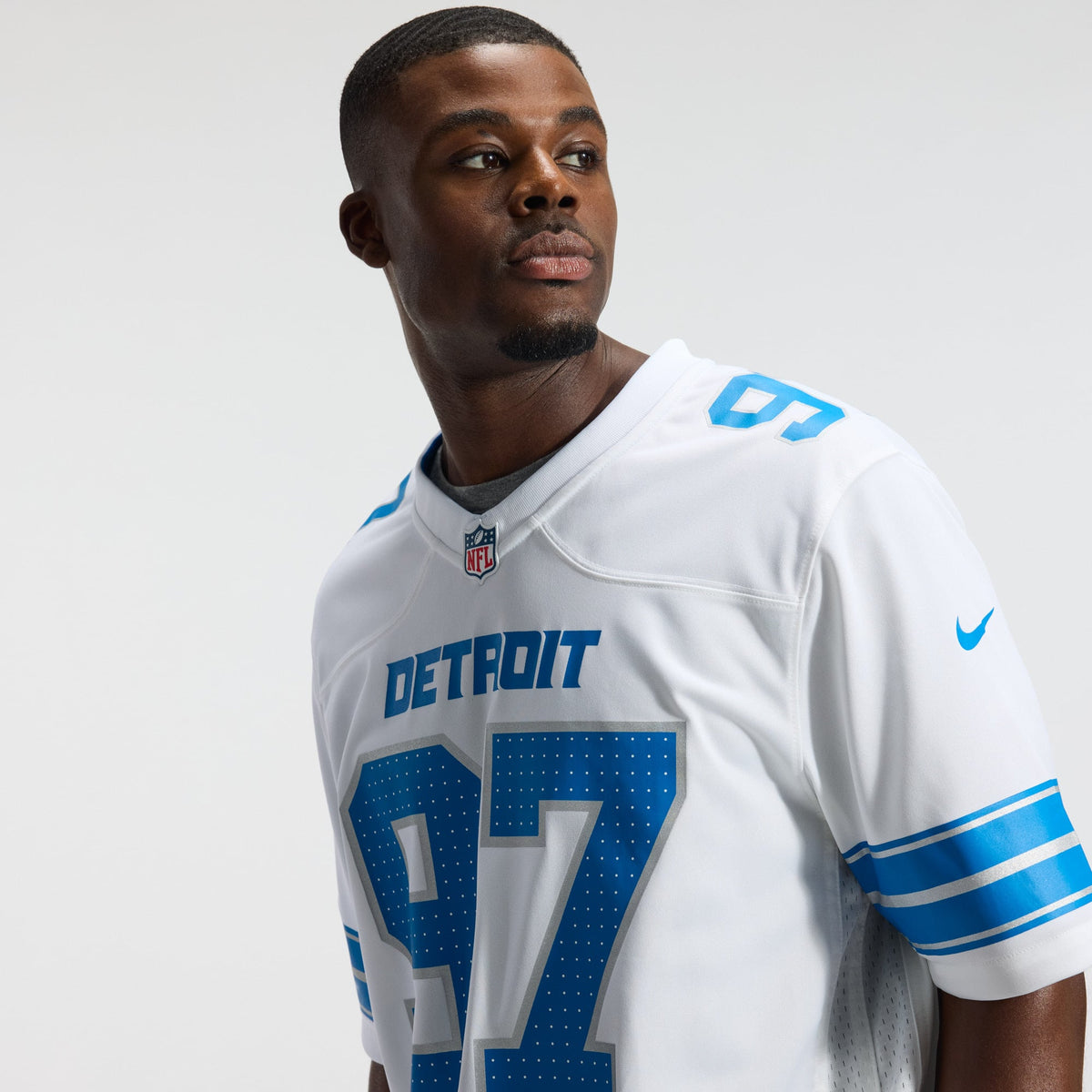 Men's Detroit Lions Aidan Hutchinson Nike Black 2nd Alternate Game Jersey