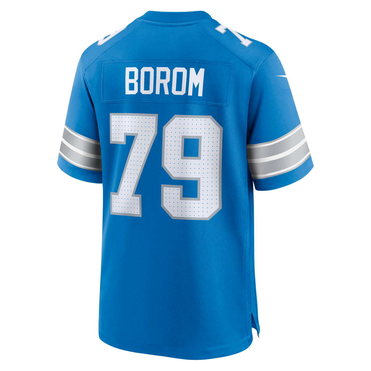 Men's Detroit Lions Larry Borom Nike  Blue Team Game Jersey