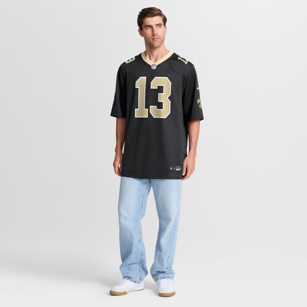 Men's New Orleans Saints Velus Jones Jr. Nike  Black Team Game Jersey