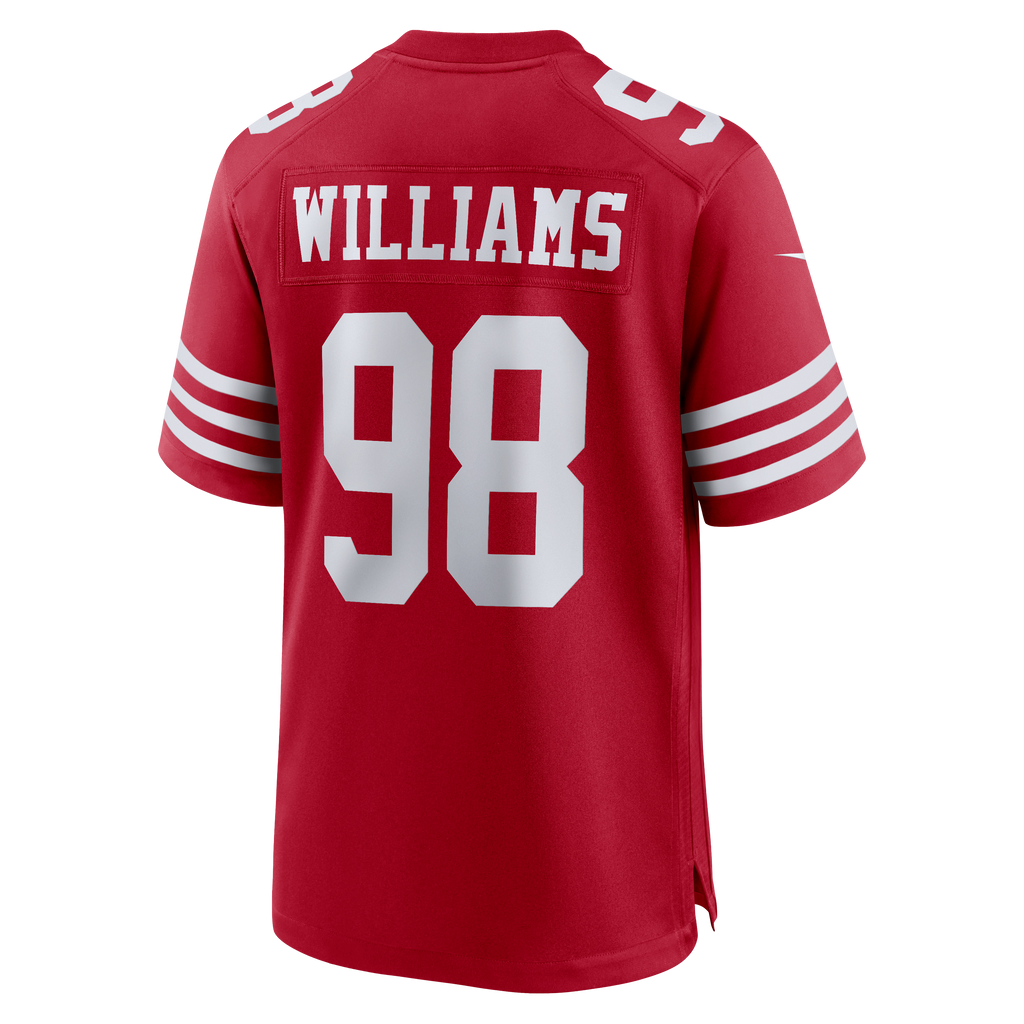 Men's San Francisco 49ers Mykel Williams Nike Scarlet Game Player Jersey