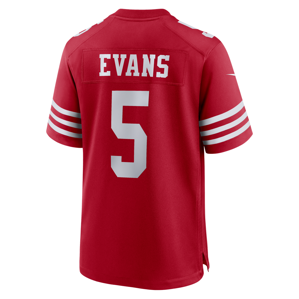 Men's San Francisco 49ers Mike Evans Nike Scarlet 80th Anniversary Game Jersey