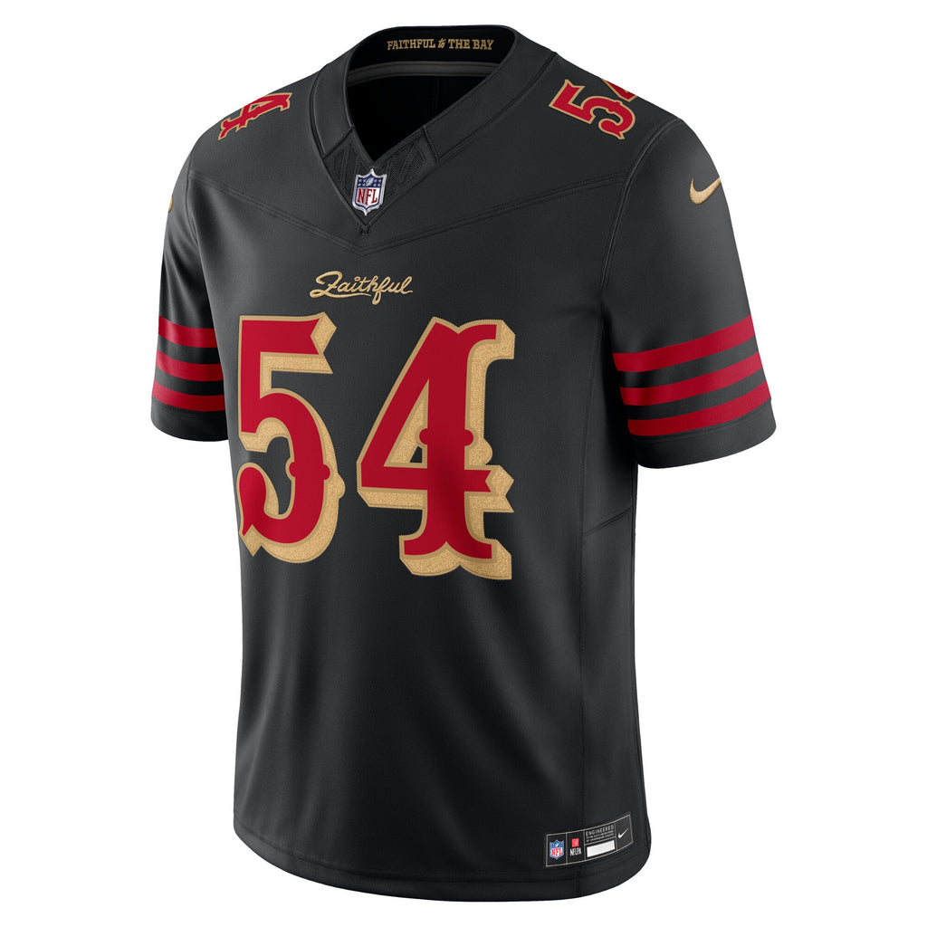 Men's San Francisco 49ers Fred Warner Nike Black Rivalries Collection Stitched Limited Jersey