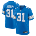 Men's Detroit Lions Kerby Joseph Nike  Blue Team Game Jersey