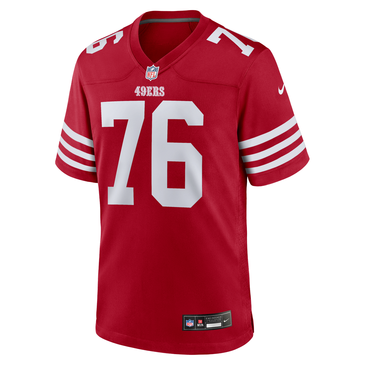 Men's San Francisco 49ers Vederian Lowe Nike  Scarlet Team Game Jersey