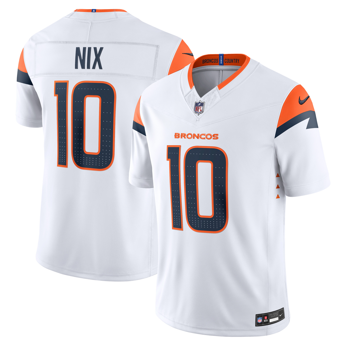 Men's Denver Broncos Bo Nix Nike Orange Alternate Mile High Collection 1977 Throwback Vapor F.U.S.E. Stitched Limited Jersey