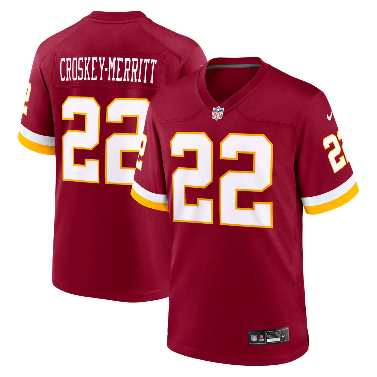 Men's Washington Commanders Jacory Croskey-Merritt Nike White Game Super Bowl Era Jersey