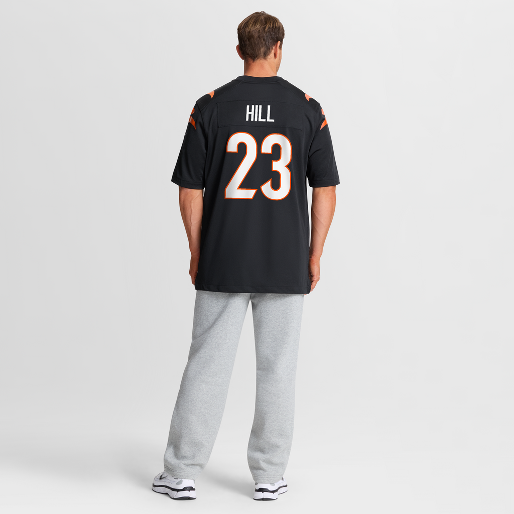 Men's Cincinnati Bengals Daxton Hill Nike Black Player Game Jersey