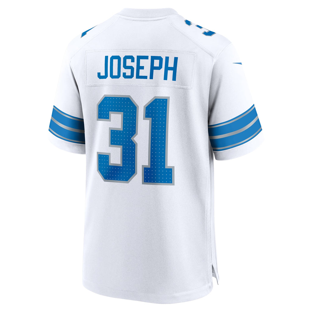 Men's Detroit Lions Kerby Joseph Nike  White Game Jersey