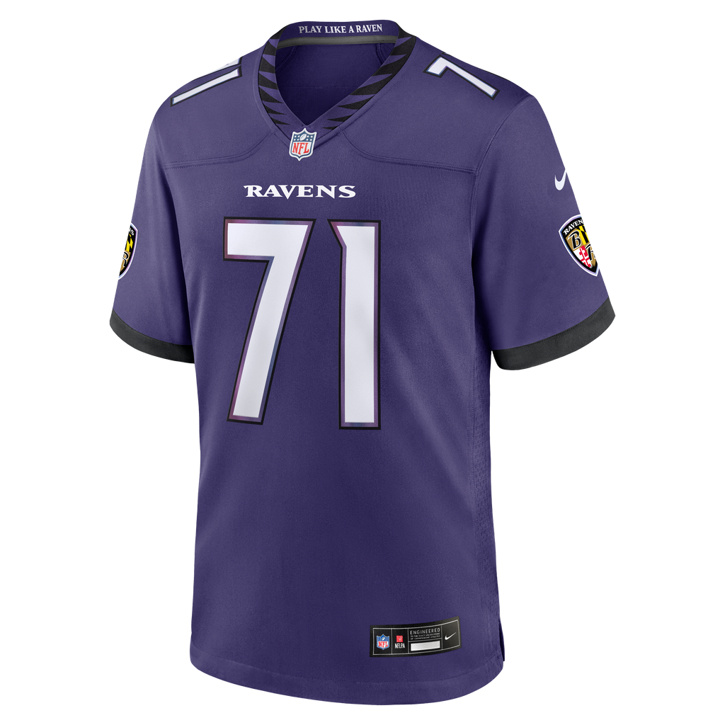 Men's Baltimore Ravens Olaivavega Ioane Nike Purple Team Game Jersey