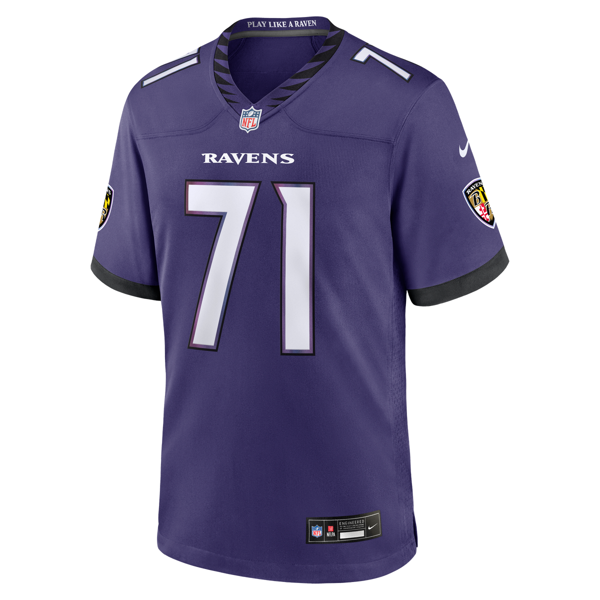 Men's Baltimore Ravens Olaivavega Ioane Nike Purple Team Game Jersey