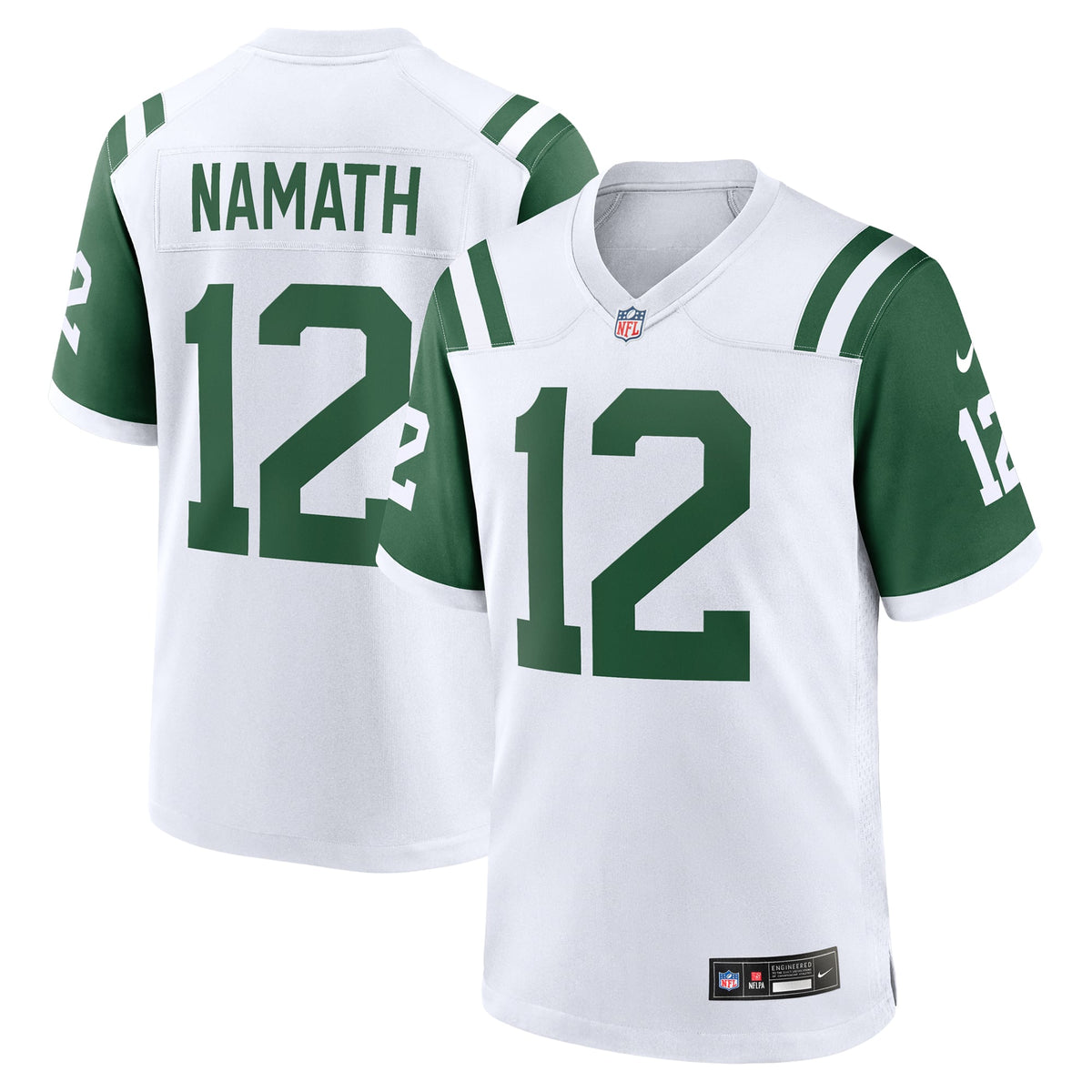Men's New York Jets Joe Namath Nike Legacy Black Alternate Retired Player Game Jersey