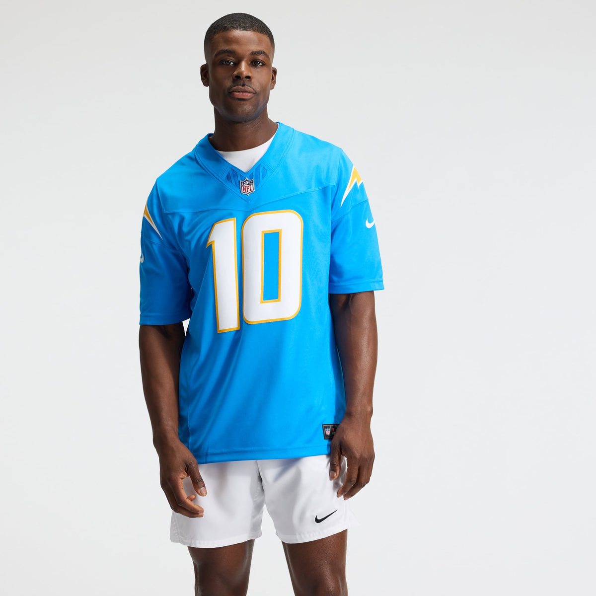 Men's Los Angeles Chargers Justin Herbert Nike Powder Blue Team Vapor F.U.S.E. Stitched Limited Jersey