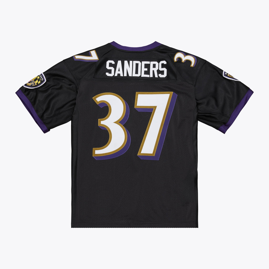 Men's Baltimore Ravens Deion Sanders Mitchell & Ness Black 2005 Authentic Throwback Jersey