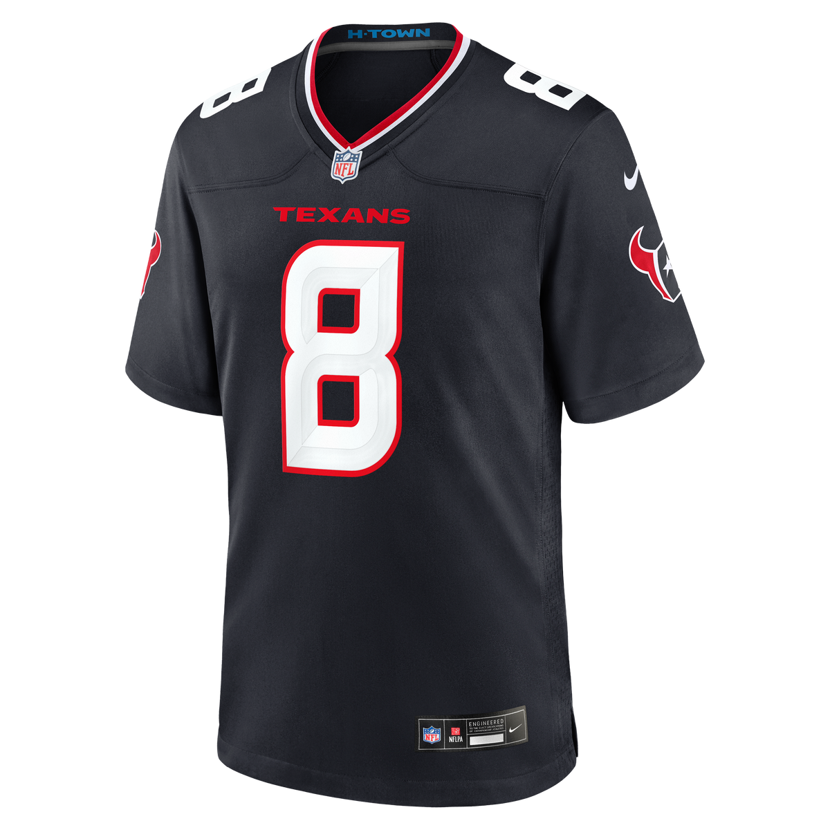 Men's Houston Texans Cade Stover Nike  Navy Team Game Jersey