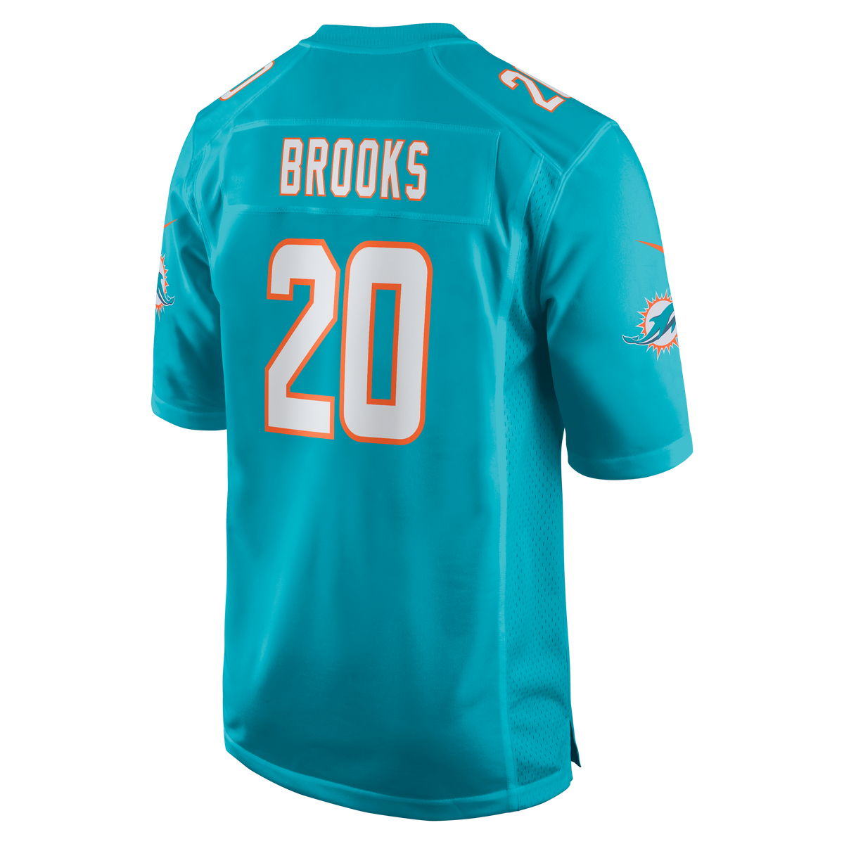 Men's Miami Dolphins Jordyn Brooks Nike  Aqua  Game Jersey