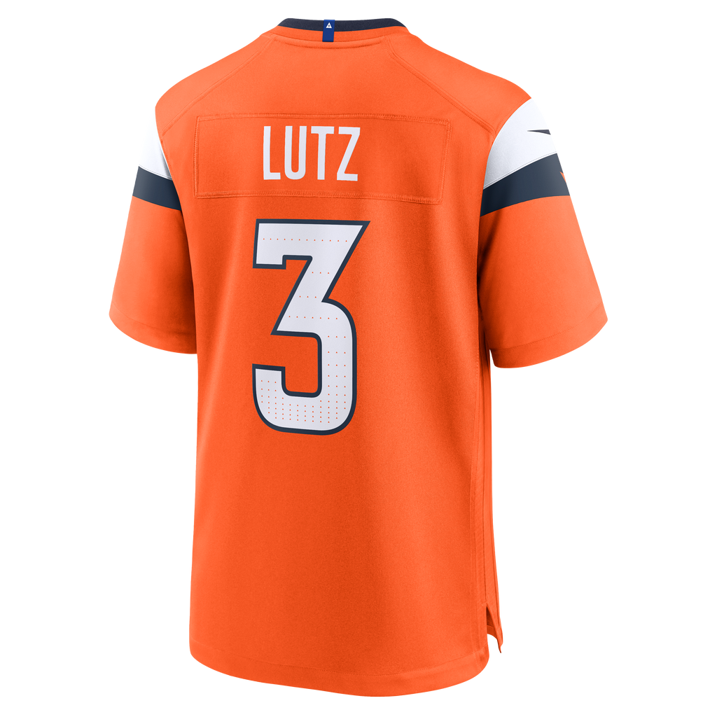 Men's Denver Broncos Wil Lutz Nike  Orange Team Game Jersey