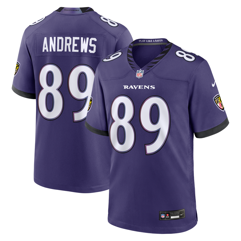Men's Baltimore Ravens Mark Andrews Nike Purple Team Game Jersey