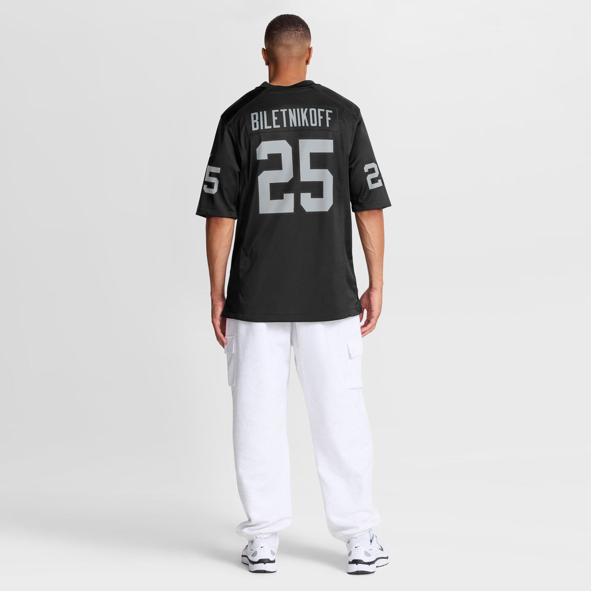 Men's Las Vegas Raiders Fred Biletnikoff Nike Black Game Retired Player Jersey