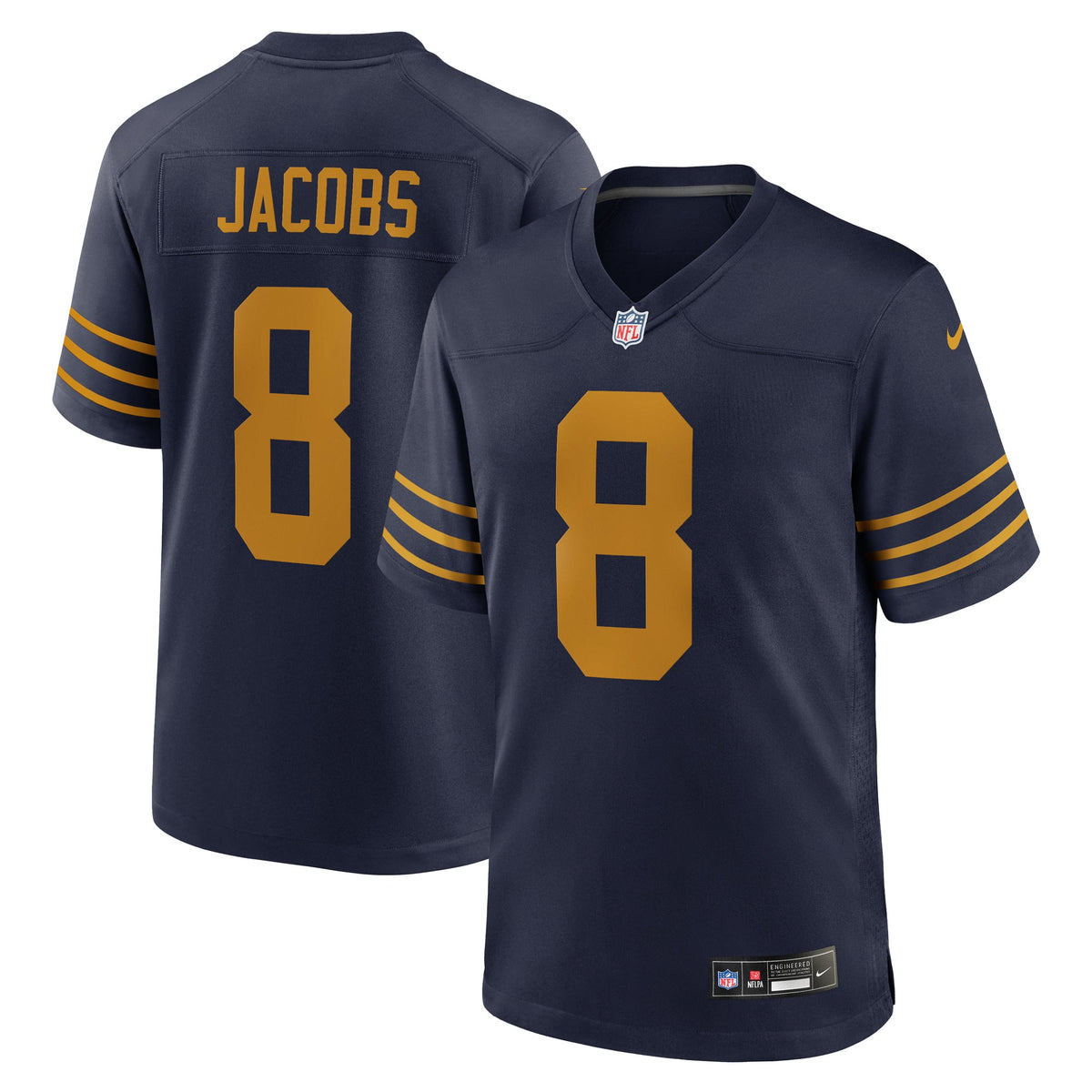 Men's Green Bay Packers Josh Jacobs Nike  Green Team Game Jersey