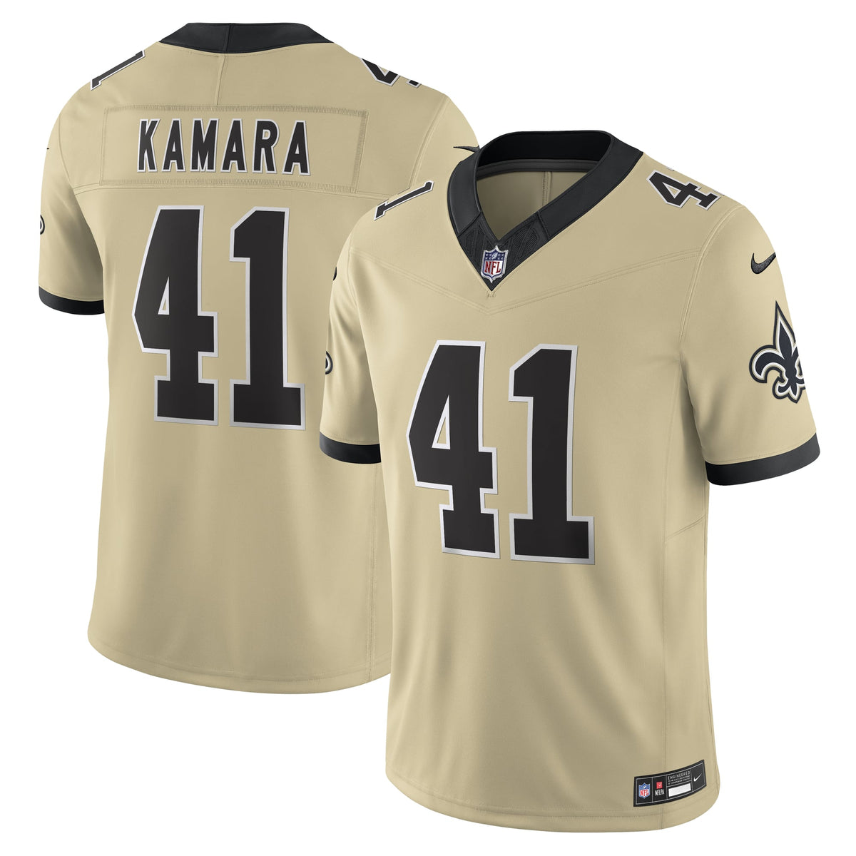 Men's New Orleans Saints Alvin Kamara Nike Black Vapor F.U.S.E. Limited Jersey