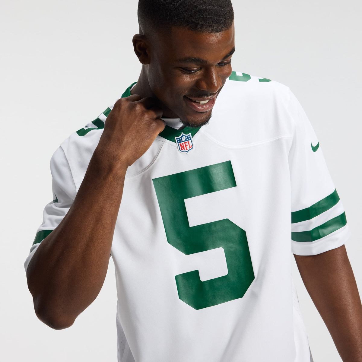 Men's New York Jets Garrett Wilson Nike Legacy Green Game Jersey