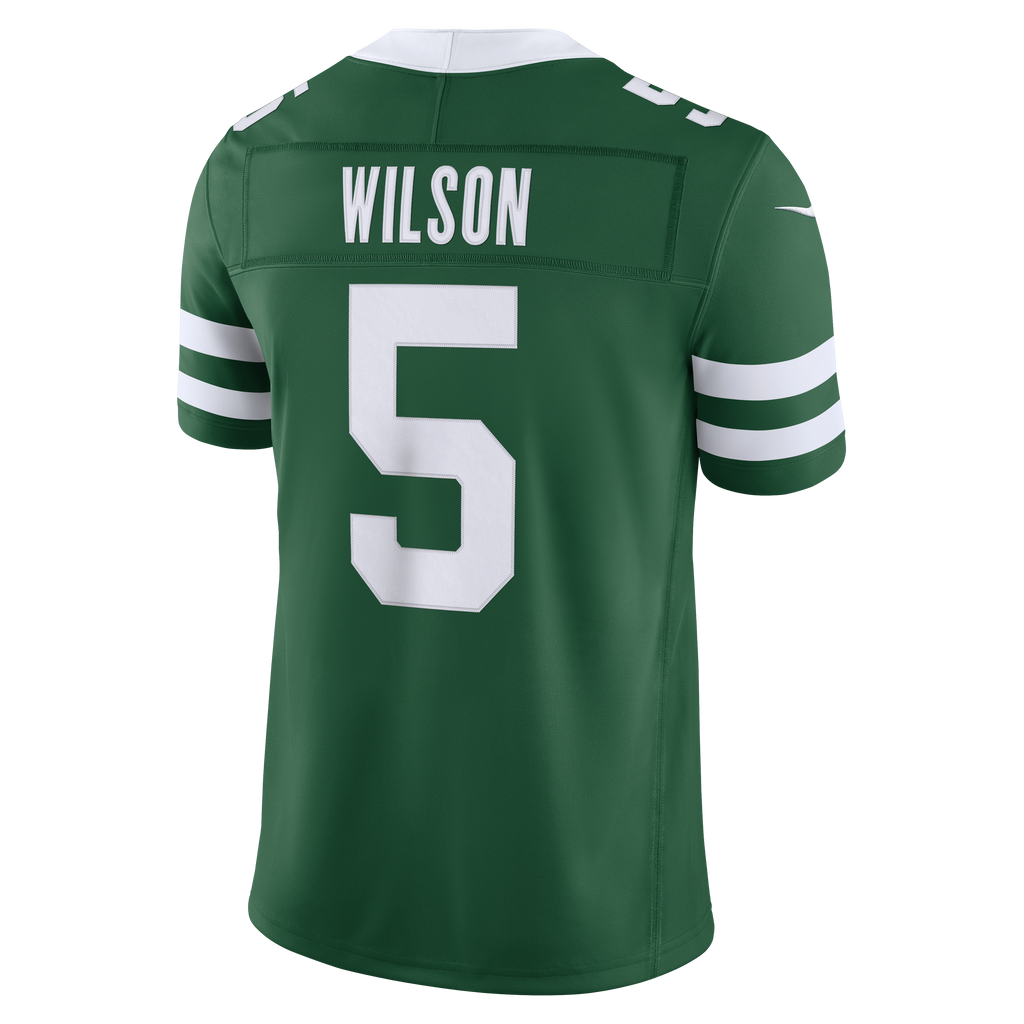 Men's New York Jets Garrett Wilson Nike Legacy Green Team Vapor F.U.S.E. Stitched Limited Jersey