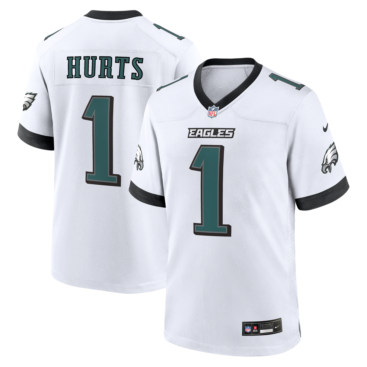 Men's Philadelphia Eagles Jalen Hurts Nike  Midnight Green Team Game Jersey