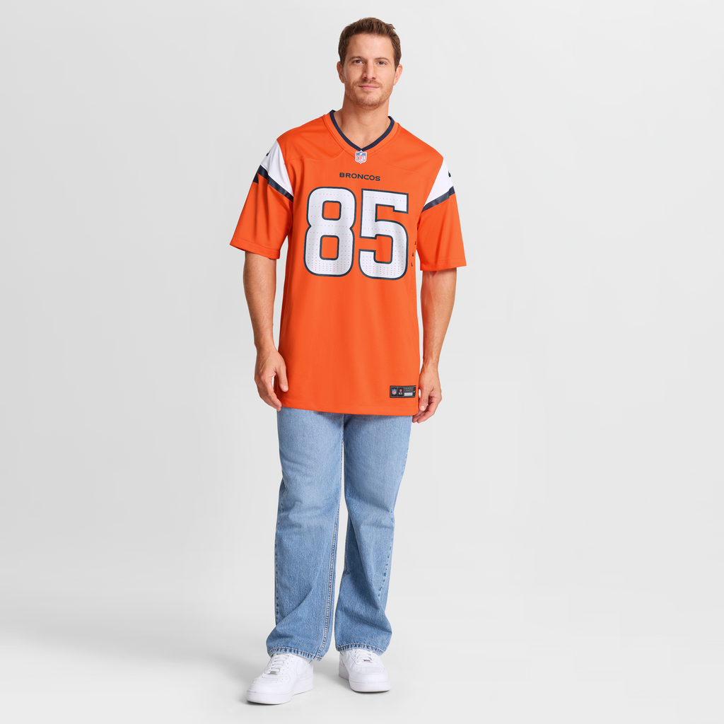 Men's Denver Broncos Lucas Krull Nike  Orange Team Game Jersey