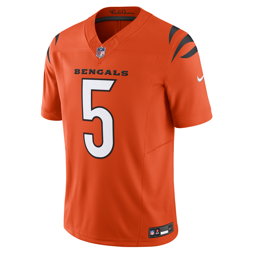 Men's Cincinnati Bengals Tee Higgins Nike Orange Vapor F.U.S.E. Limited Jersey