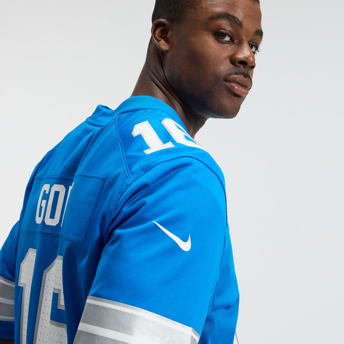 Men's Detroit Lions Jared Goff Nike White Game Jersey