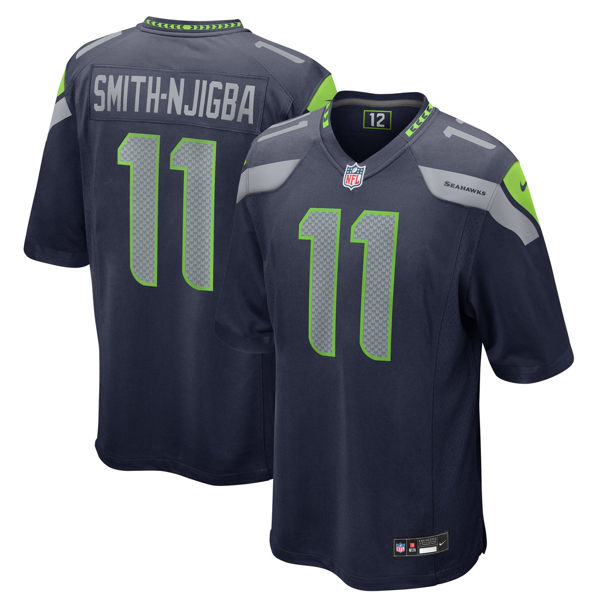 Men's Seattle Seahawks Jaxon Smith-Njigba Nike Royal Throwback Player Game Jersey