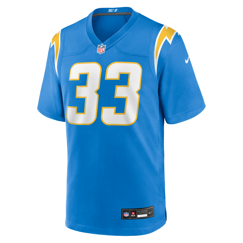 Men's Los Angeles Chargers Deane Leonard Nike Powder Blue Game Player Jersey