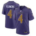 Men's Baltimore Ravens Zay Flowers Nike Purple Alternate Game Jersey