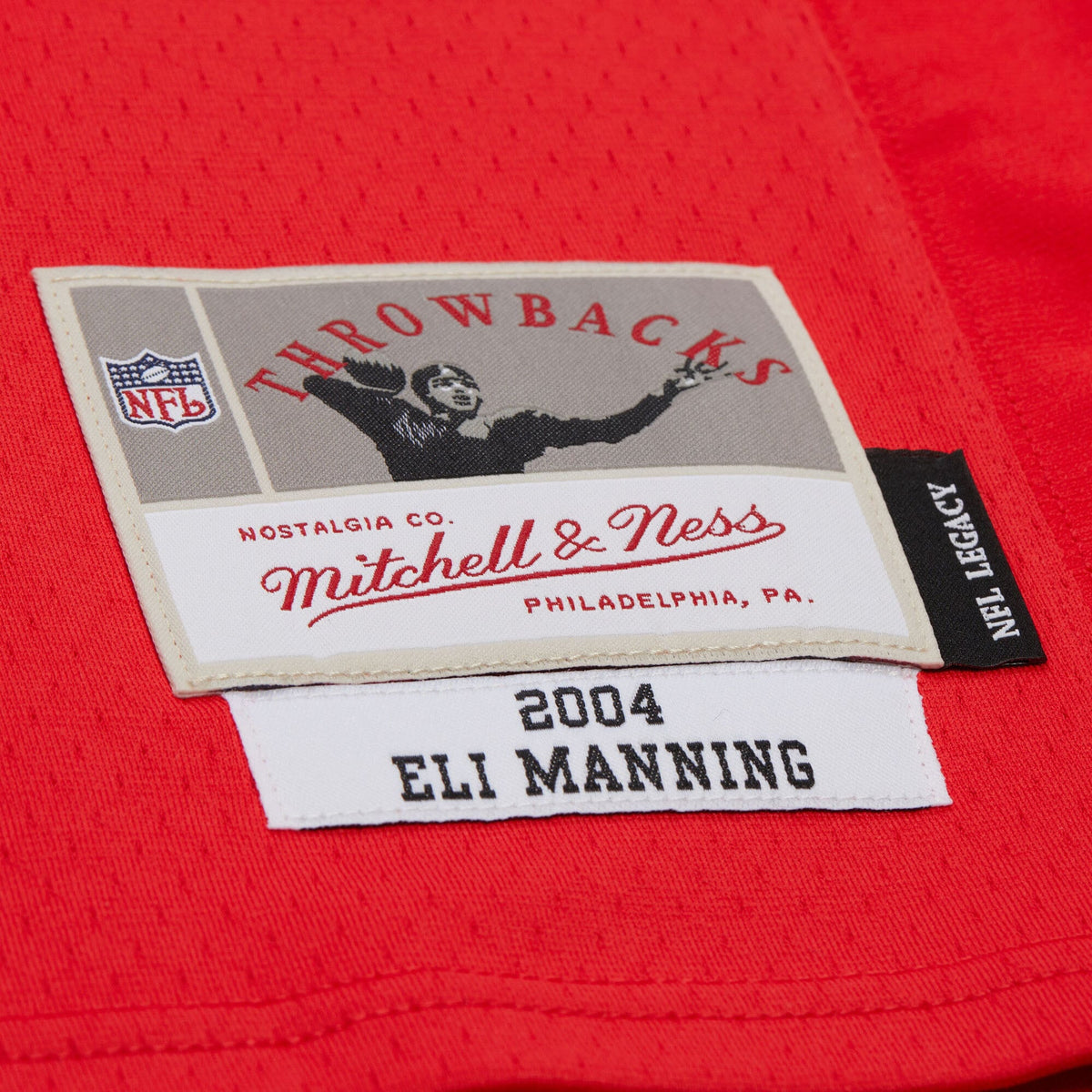 Men's New York Giants Eli Manning Mitchell & Ness Red 2004 Team Legacy Retired Player Big & Tall Jersey